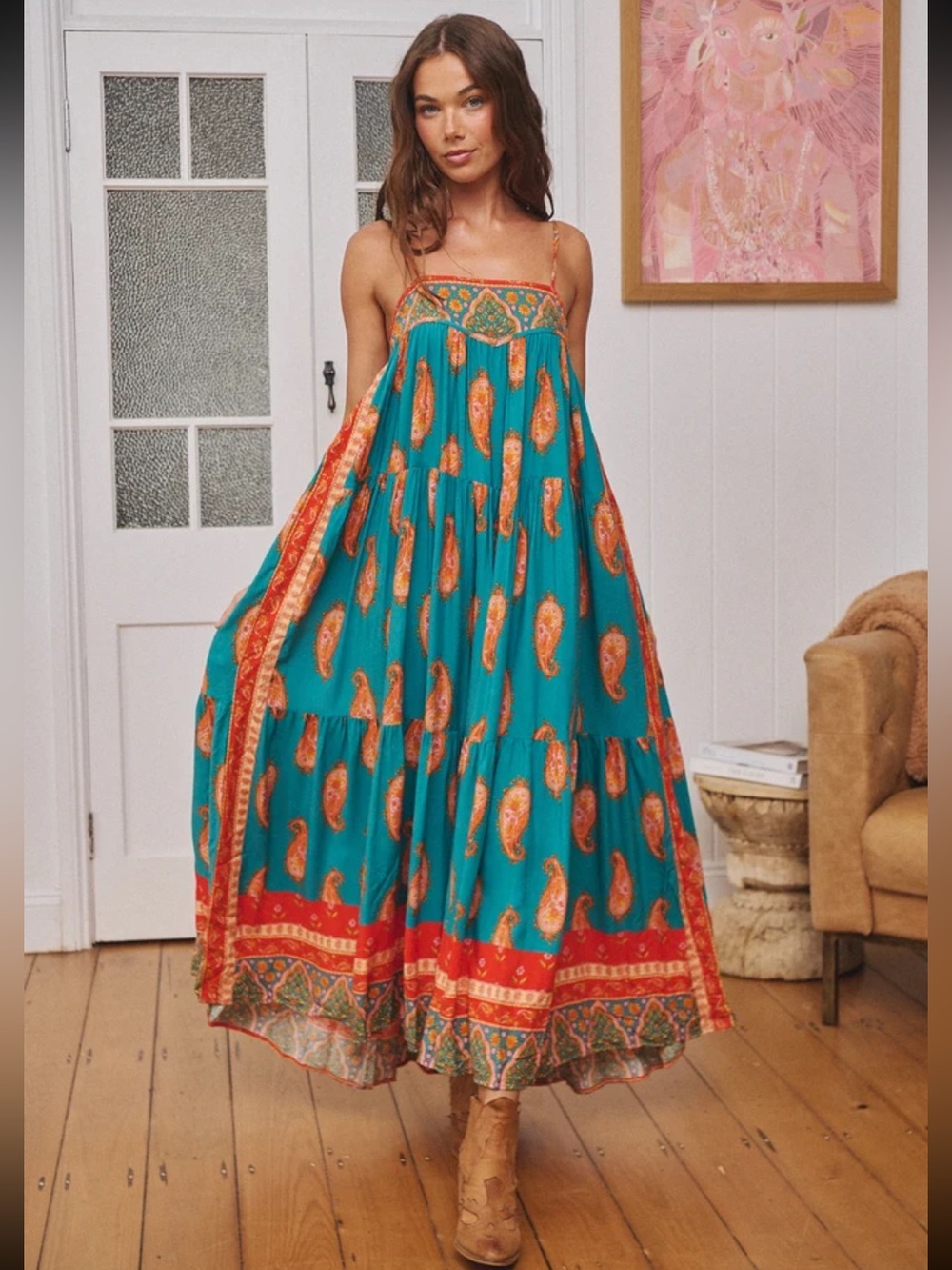 Bohemian dress size medium new with tags